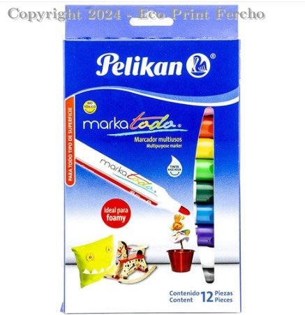 MARCADOR PELIKAN MARKATODO PAQUETE CON 12