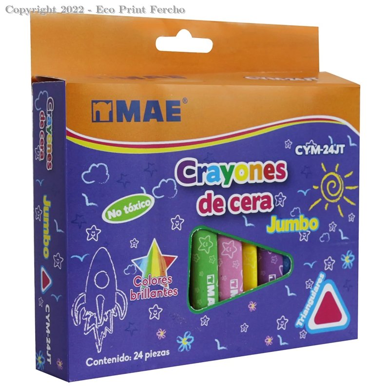 Crayolas jumbo triangular Mae con 24 piezas