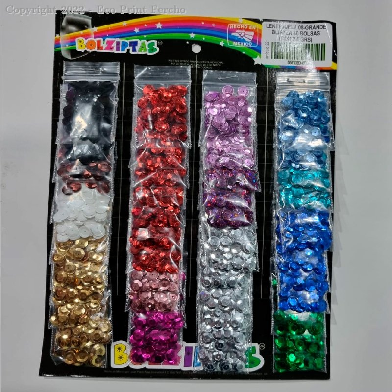 Lentejuelas para Manualidades 08mm Blister