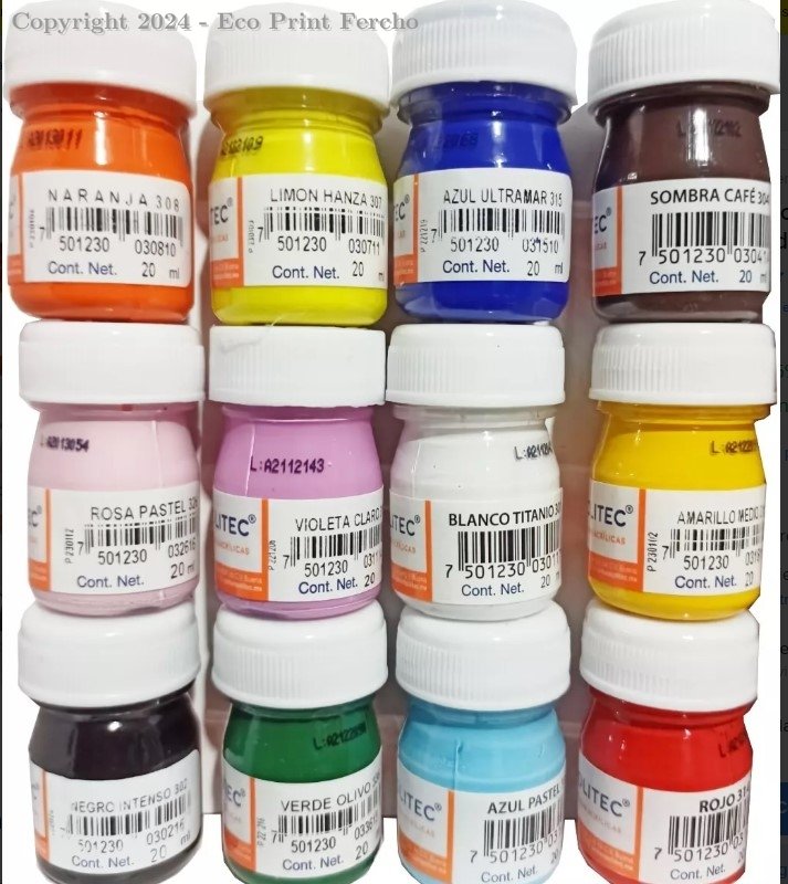 Pintura Escolar Politec 20ml variedad de colores