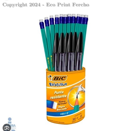 Bic bote 36 Lapices + 6 Lapiceras gratis