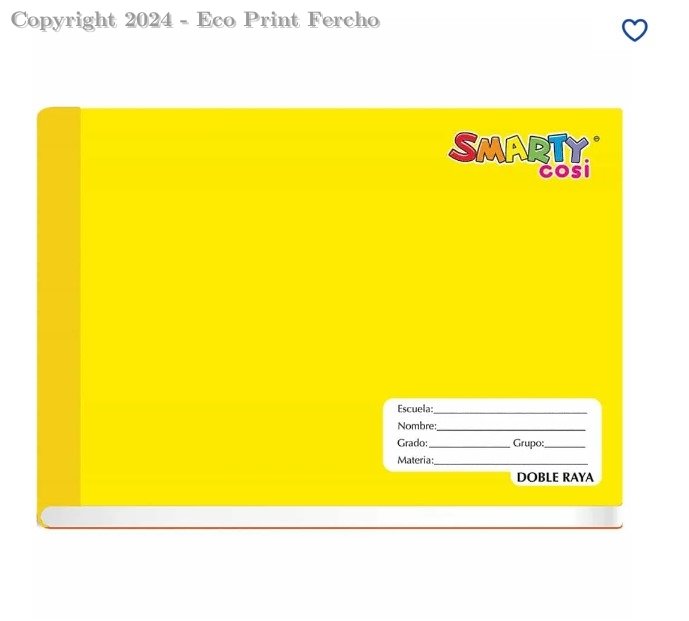 Cuaderno Cosido de 100 Hojas Italiano de Doble Raya Swing Cosi