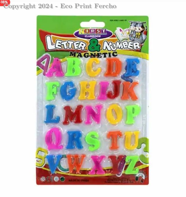 Paquete de 26 numeros o abecedario letras magnéticas