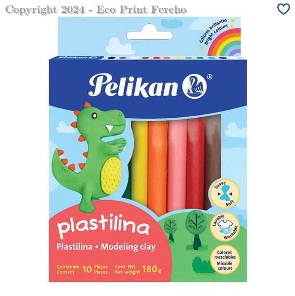 Plastilina Caja con 10 Piezas Barritas Pelikan