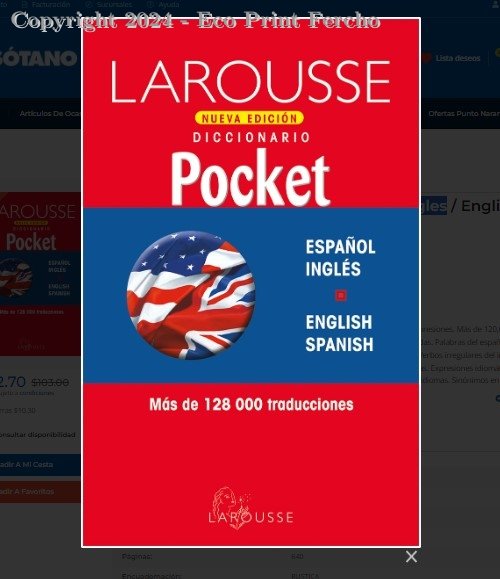 Larousse Diccionario Pocket Español Ingles