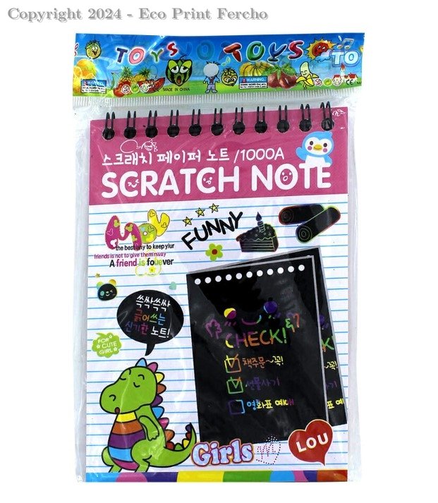 Libreta mágica arcoíris scratch