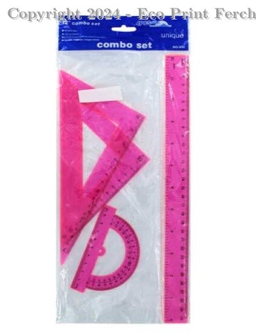 Juego de geometría translúcido flexible