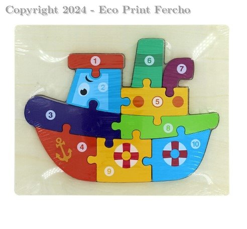 Rompecabezas didáctico de madera