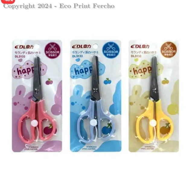 Tijeras punta roma de preescolar, variedad de colores