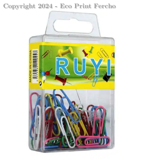 Caja con 40 clips ruyi, de colores