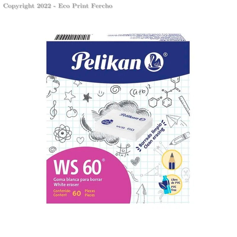 Goma de Borrar Blanca Chica WS 60 1 Piezas Pelikan