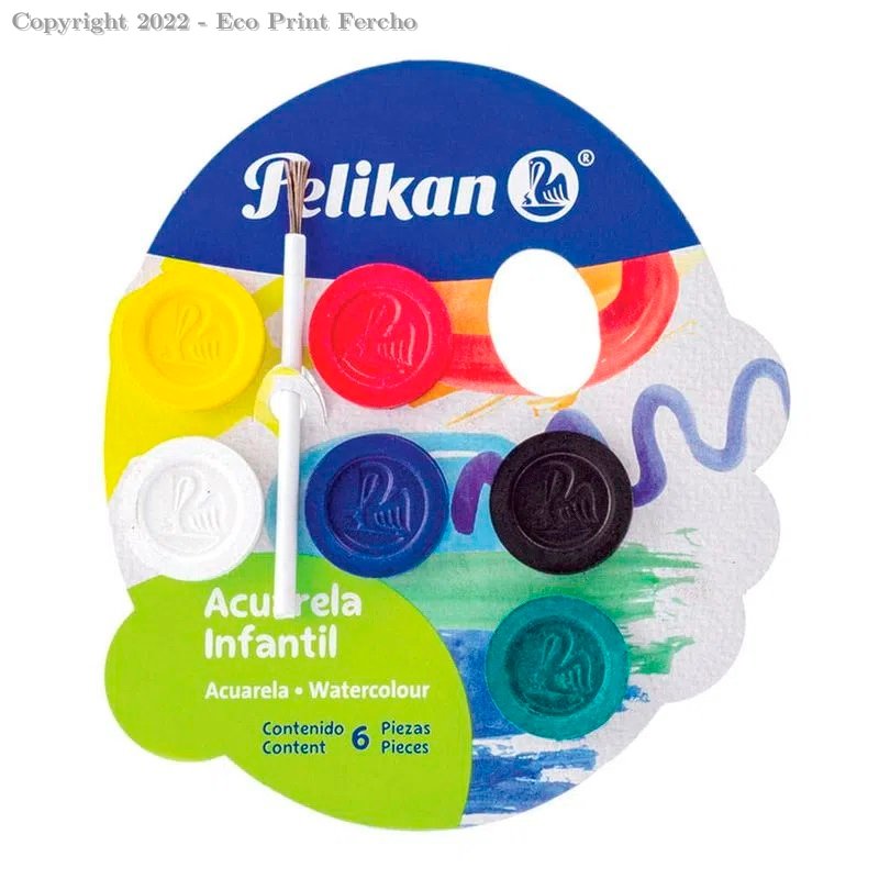 Acuarela de Cartón con 6 Colores Pelikan Economico